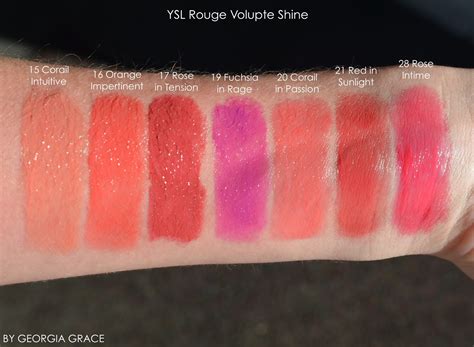 ysl rouge volupté shine 19|ysl rouge volupte shine swatches.